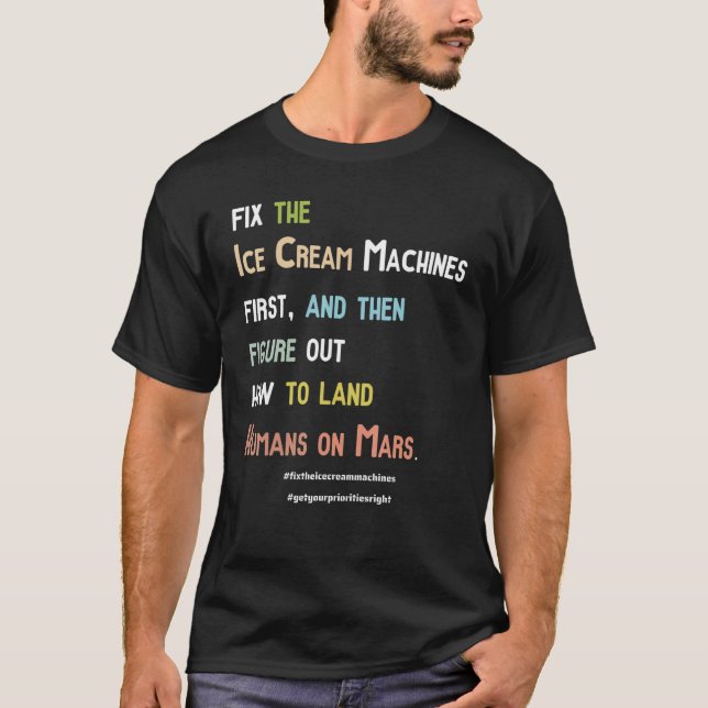 T-shirt Réparez Les Machines À Crème De Glace Génie Scient (Devant)