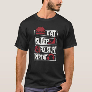 T-shirt Réparez les trucs Répéter le technicien de voiture