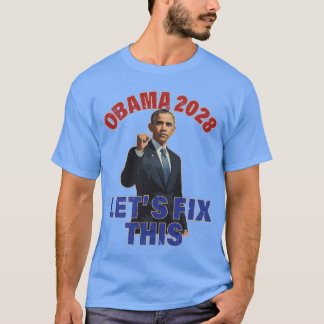 T-shirt Réparons ça drôle Obama 2028 manches longues 2