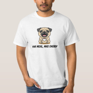 T-shirt Repas Mini Énergie Max Pug Art