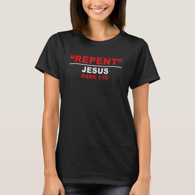 T-shirt REPENTEZ-VOUS u2013 Jésus-Christ Foi Chrétienne Év (Devant)