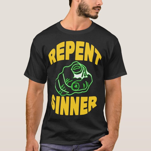 T-shirt Repentir garçon pécheur rétro (Devant)
