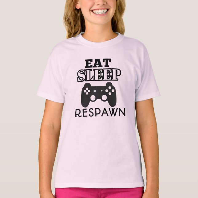 T-shirt Répétation de la peau du sommeil : Gamer Girl Edit (Devant)