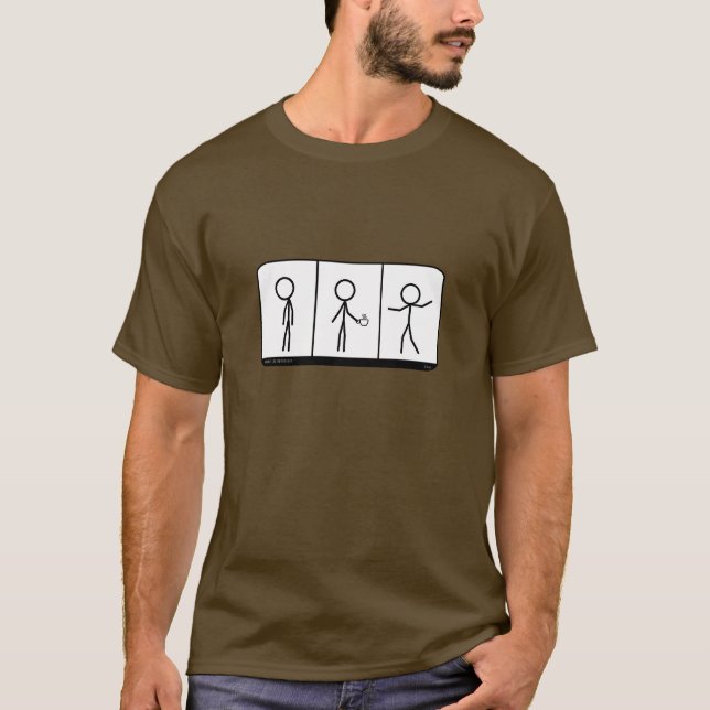 T-shirt Répéter au besoin, café tee (Devant)
