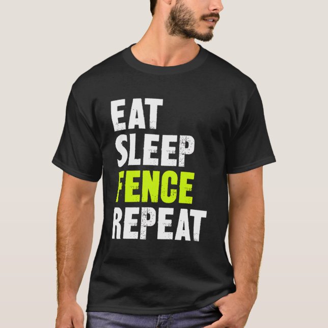 T-shirt Répéter la clôture du sommeil (Devant)