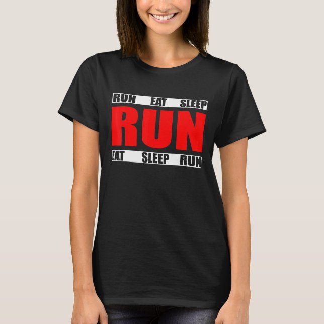T-shirt Répéter la course de veille - Citation du coureur  (Devant)