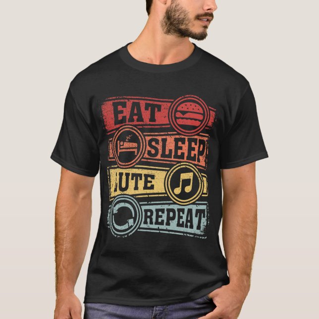 T-shirt Répéter la lecture du sommeil du repas (Devant)