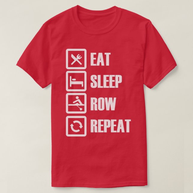 T-shirt Répéter la ligne de veille de l'alimentation 6 (Design devant)