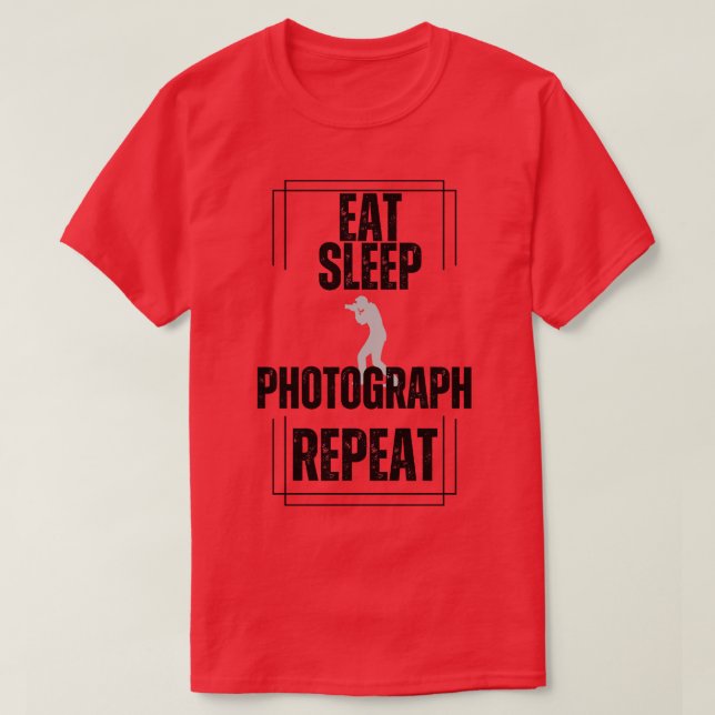 T-shirt Répéter la photo du sommeil (Design devant)