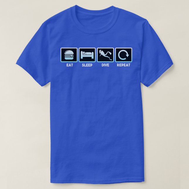 T-shirt Répéter la plongée du sommeil (Design devant)