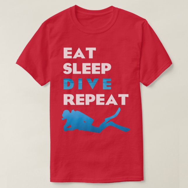 T-shirt Répéter la plongée du sommeil (Design devant)
