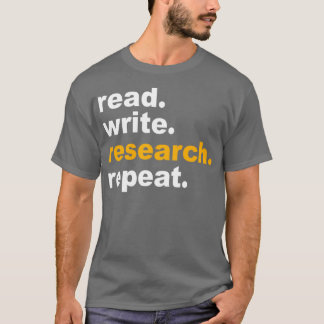 T-shirt Répéter la recherche en écriture