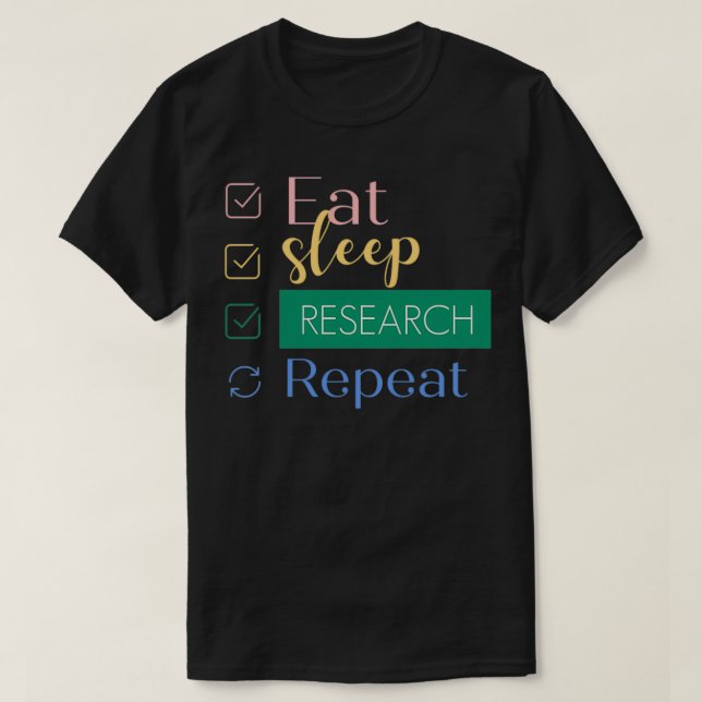T-shirt Répéter la recherche sur le sommeil 29 (Design devant)