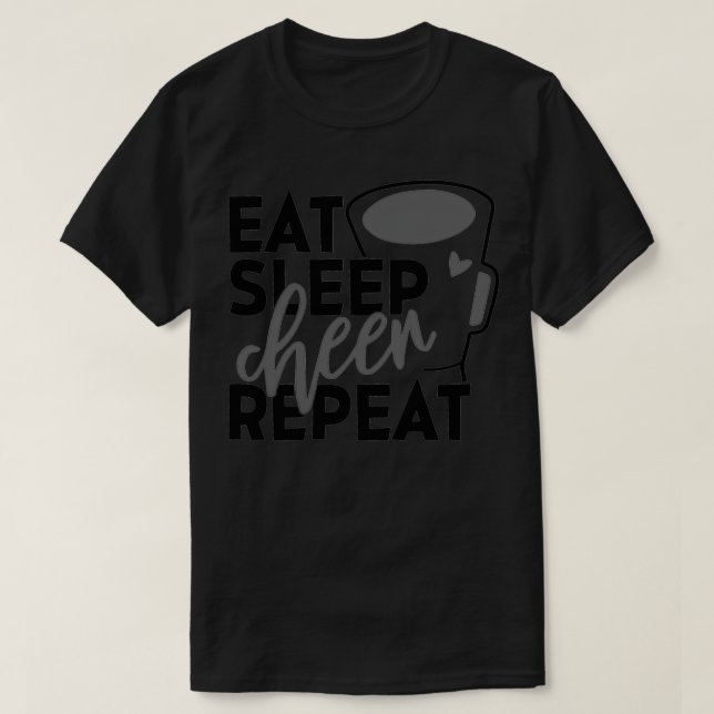 T-shirt Répéter la répétition du sommeil du repas 33 (Design devant)