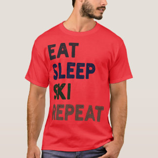 T-shirt Répéter la séance de ski du sommeil 1