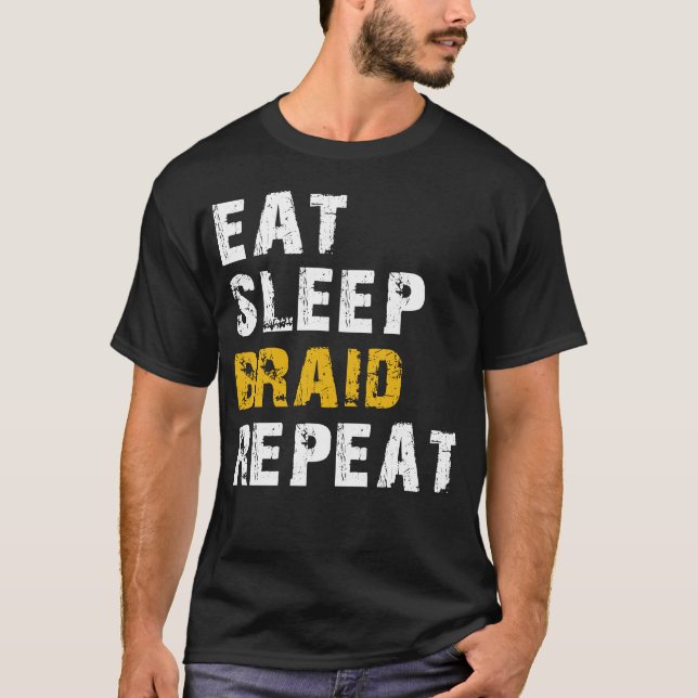 T-shirt répéter la tresse de sommeil (Devant)