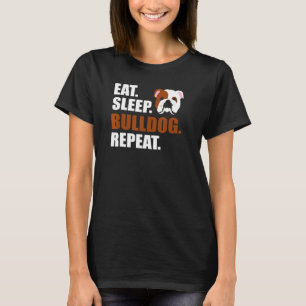 T-shirt Répéter l'anglais Bulldog