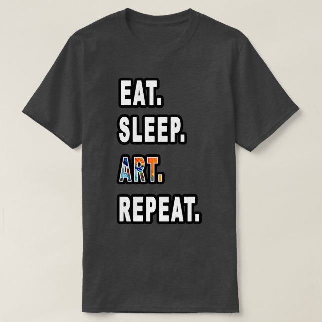 T-shirt Répéter l'art du sommeil (Design devant)