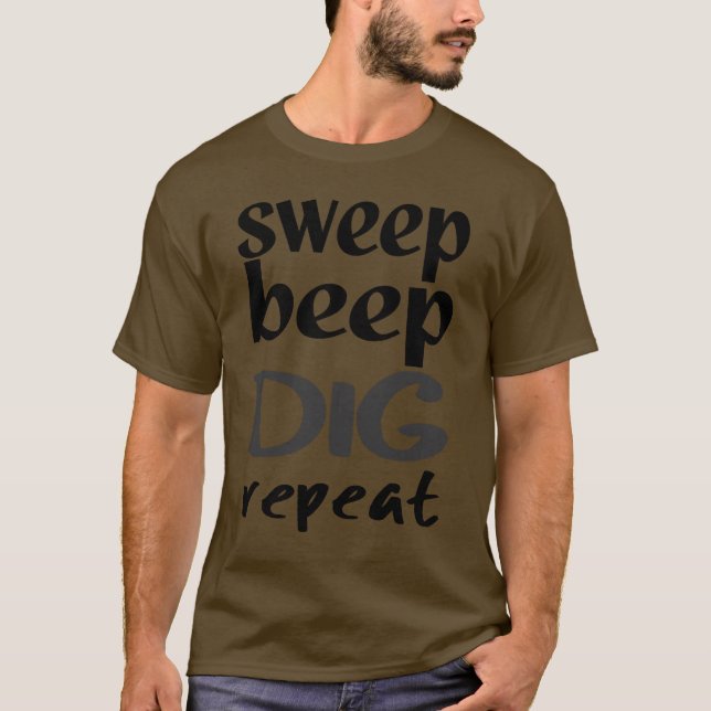 T-shirt Répéter le balayage de détection des métaux (Devant)