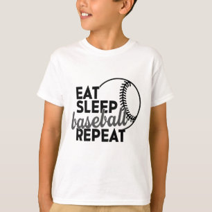 T-shirt Répéter le baseball du sommeil