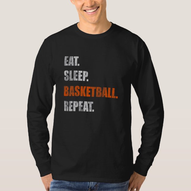 T-shirt Répéter le basketball du sommeil (Devant)