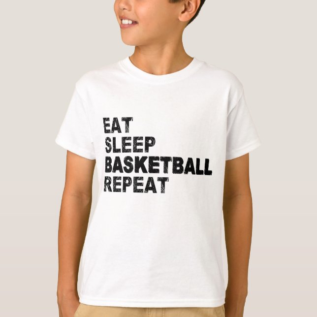 T-shirt Répéter le basketball du sommeil (Devant)