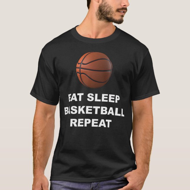 T-shirt Répéter le basketball du sommeil (Devant)