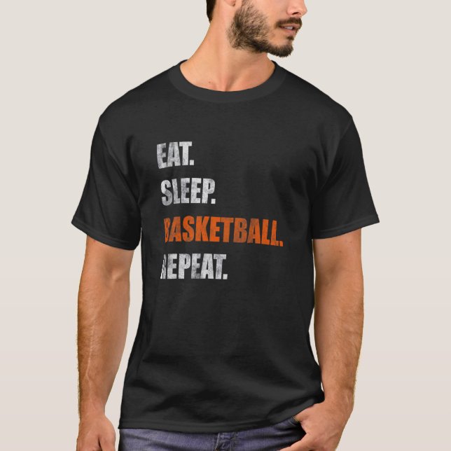 T-shirt Répéter le basketball du sommeil (Devant)