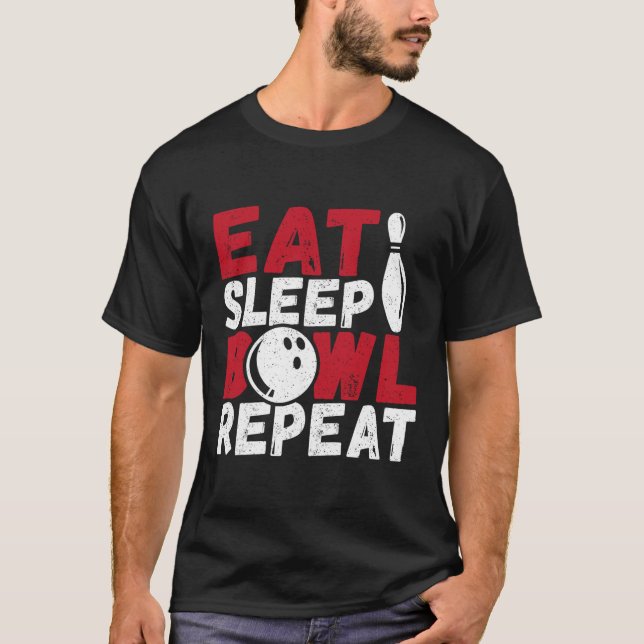 T-shirt Répéter le bol du sommeil du repas (Devant)