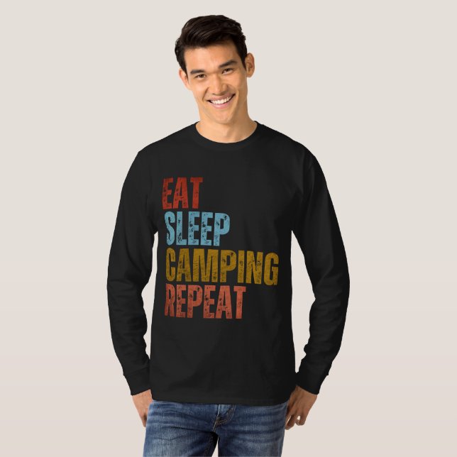 T-Shirt RÉPÉTER LE CAMPING DU SOMMEIL (Devant entier)