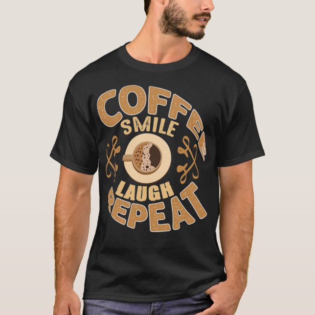T-shirt Répéter le cappuccino chaud (Devant)