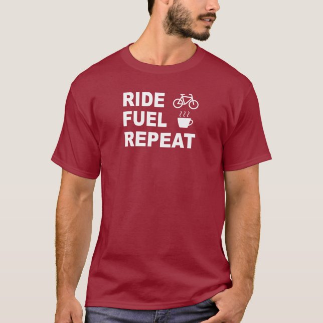 T-shirt Répéter le carburant à bord (Devant)