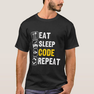 T-shirt Répéter le code du sommeil