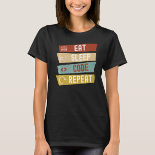 T-shirt Répéter le code du sommeil