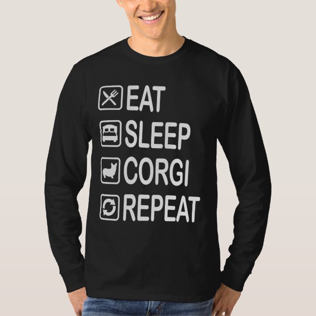 T-shirt Répéter le corgi du sommeil (Devant)