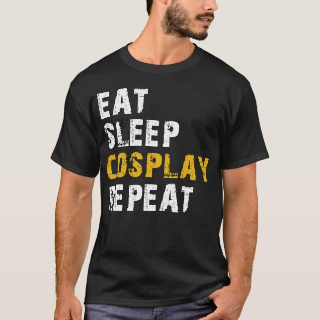 T-shirt répéter le cosplay du sommeil (Devant)