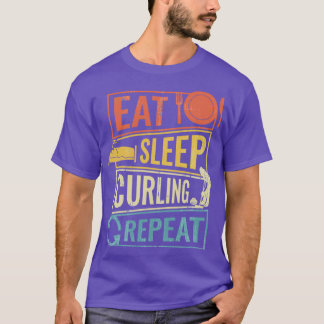 T-shirt Répéter le curling du sommeil 12