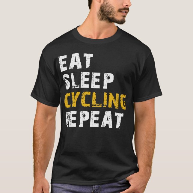 T-shirt répéter le cycle du sommeil (Devant)