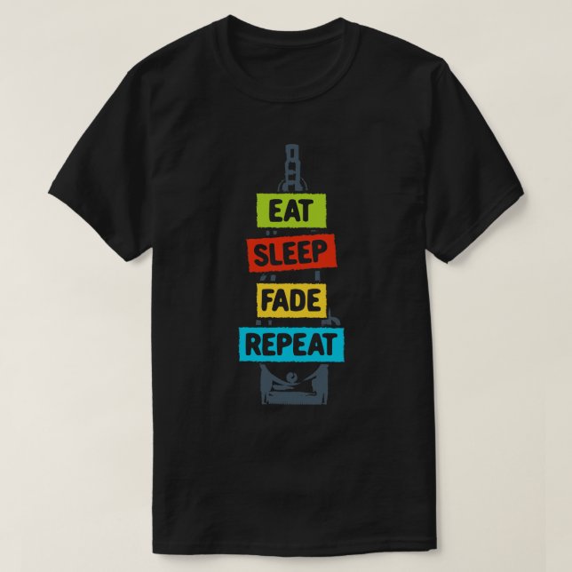 T-shirt Répéter le fond du sommeil (Design devant)
