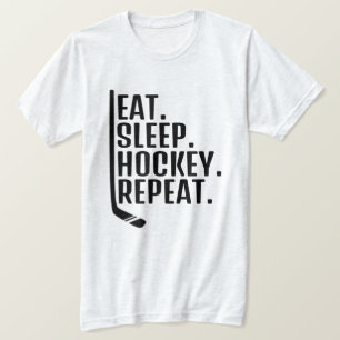 T-shirt Répéter le hockey sur sommeil