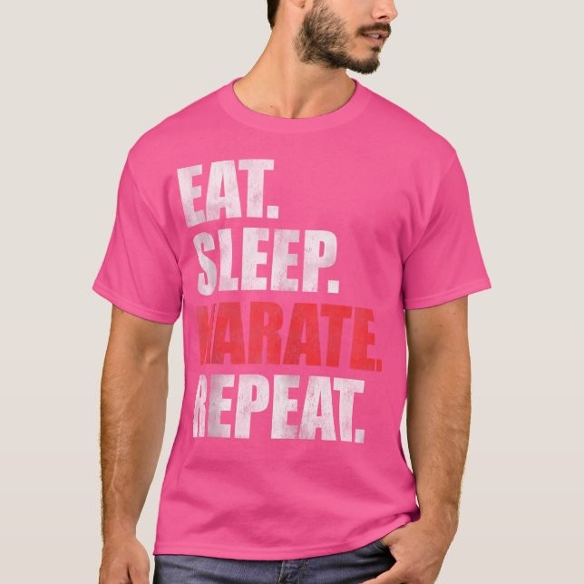 T-shirt Répéter le karaté du sommeil (Devant)