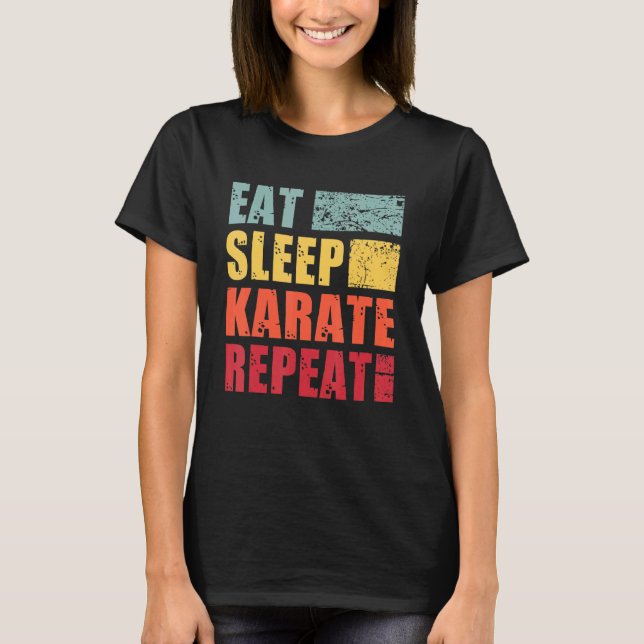 T-shirt Répéter le karaté du sommeil (Devant)