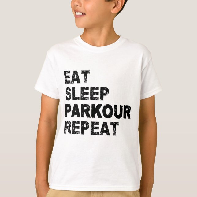 T-shirt Répéter le parkour du sommeil (Devant)