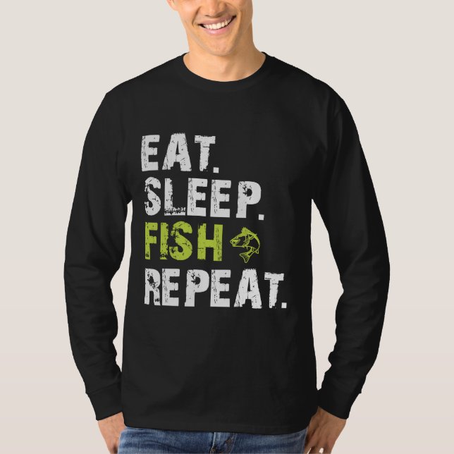 T-shirt Répéter le poisson de sommeil de manger 607 (Devant)