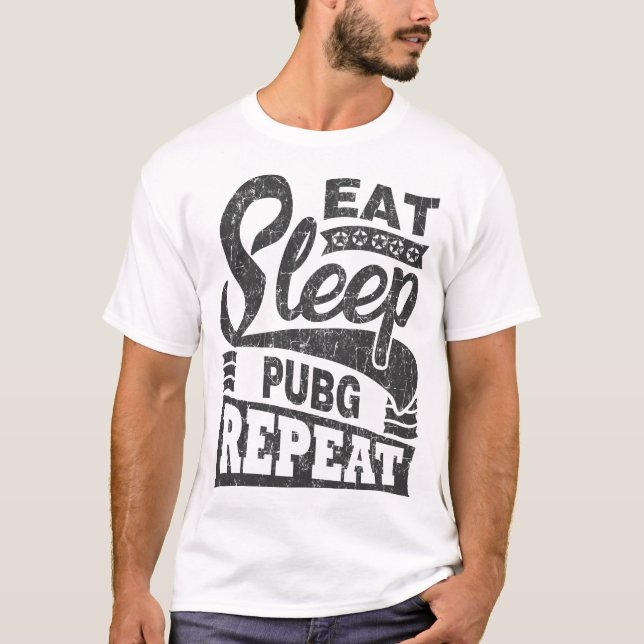 T-shirt répéter le pub de sommeil (Devant)