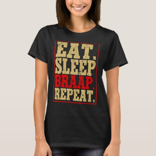 T-shirt Répéter le rabat du sommeil Motocross Dirt Bike