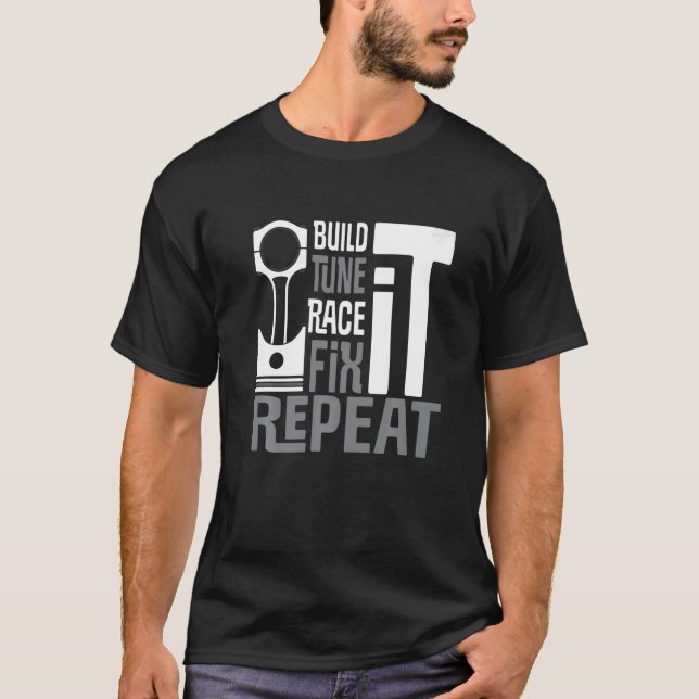 T-shirt Répéter le réglage du réglage de la course de l'as (Devant)