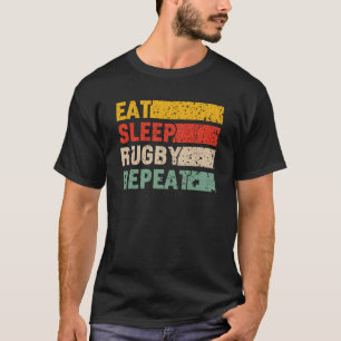 T-shirt Répéter le rugby du sommeil