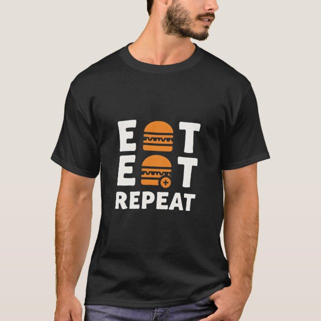 T-shirt Répéter le sommeil - Drôle Conception de l'amant d (Devant)
