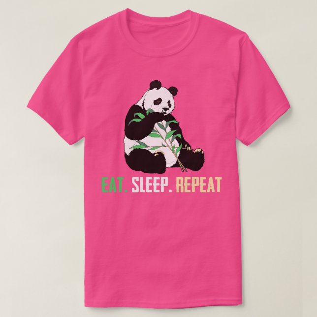 T-shirt Répéter le sommeil du repas (Design devant)